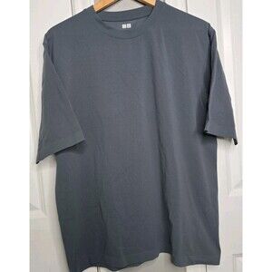 Uniqlo U Men's Large Dark Grey Crew Neck Short Sleeve Tee Shirt